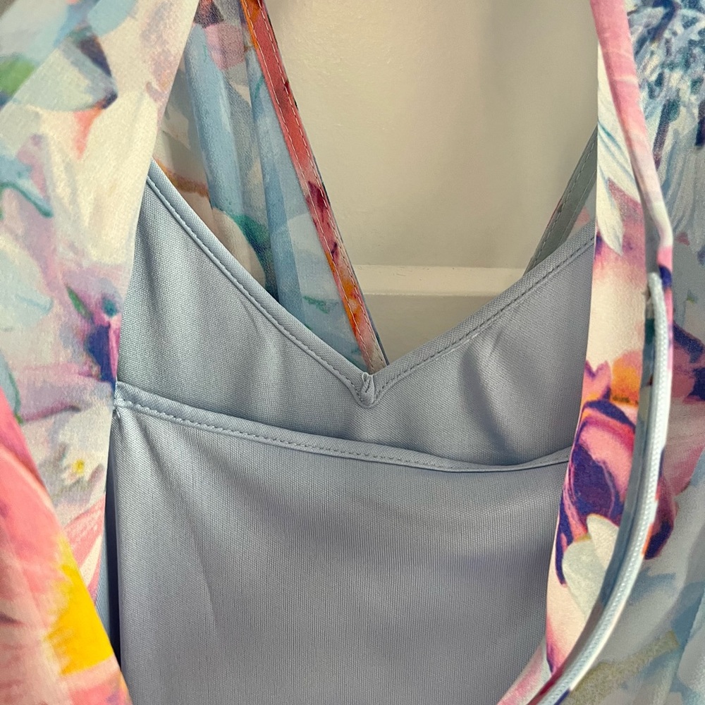 NWT Calvin Klein Floral Watercolor Sleeveless Dress Size 6 - Picture 13 of 13